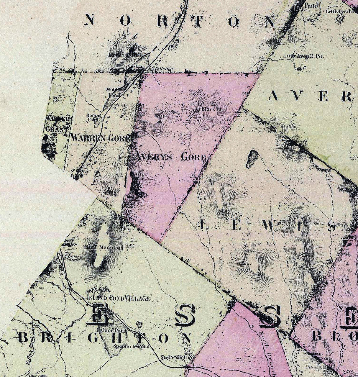 1876 Map of Essex County Vermont