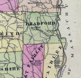 1876 Map of Orange County Vermont
