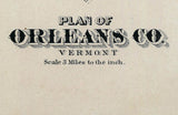 1876 Map of Orleans County Vermont