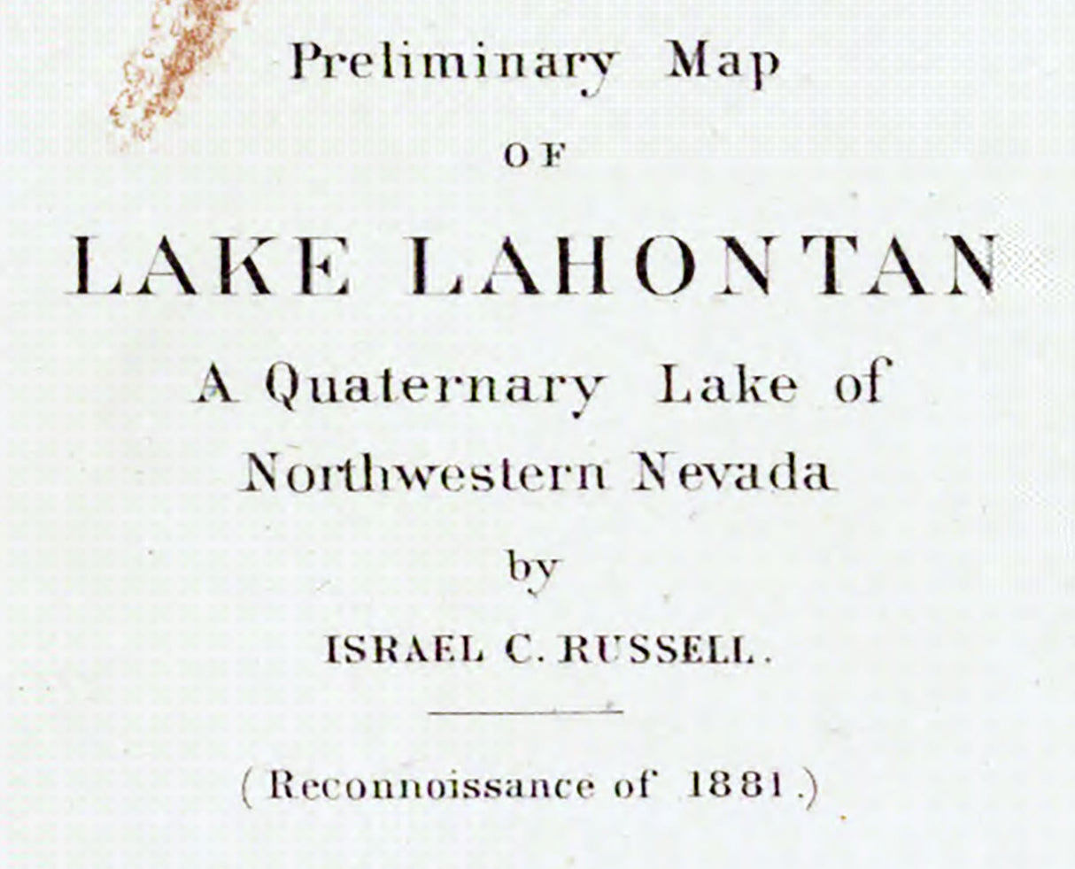 1881 Map of Lake Lahontan Nevada