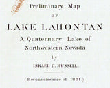 1881 Map of Lake Lahontan Nevada