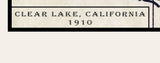 1910 Map Clear Lake California