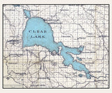 1910 Map Clear Lake California