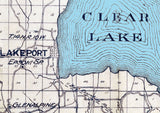 1910 Map Clear Lake California