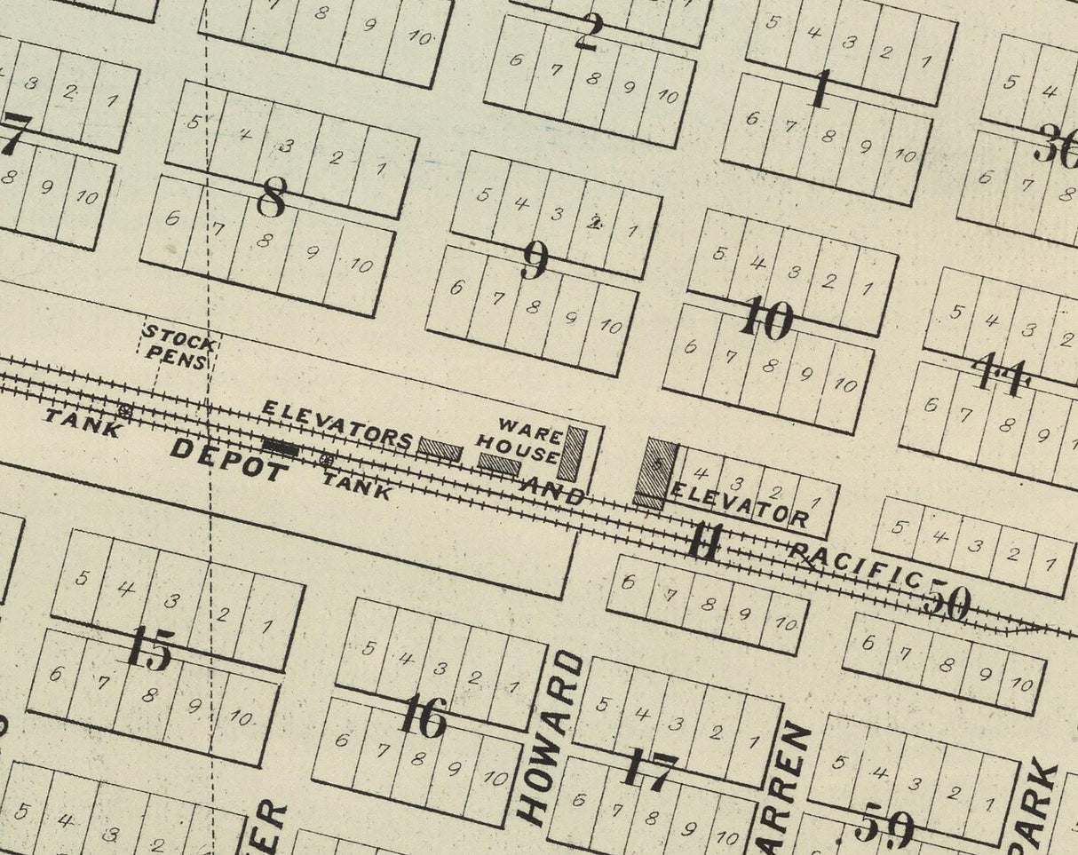 1885 Map of Durant Cedar County Iowa