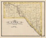 1885 Map of Cass Township Cedar County Iowa