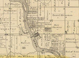 1885 Map of Cass Township Cedar County Iowa