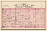1885 Map of Linn Township Cedar County Iowa