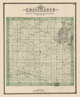1885 Map of Massillon Township Cedar County Iowa