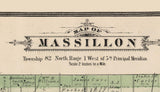 1885 Map of Massillon Township Cedar County Iowa