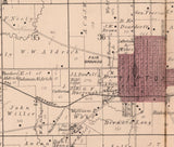 1885 Map of Center Township Cedar County Iowa