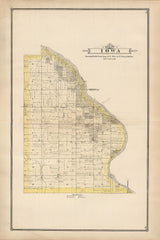 1885 Map of Iowa Township Cedar County Iowa