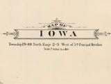 1885 Map of Iowa Township Cedar County Iowa