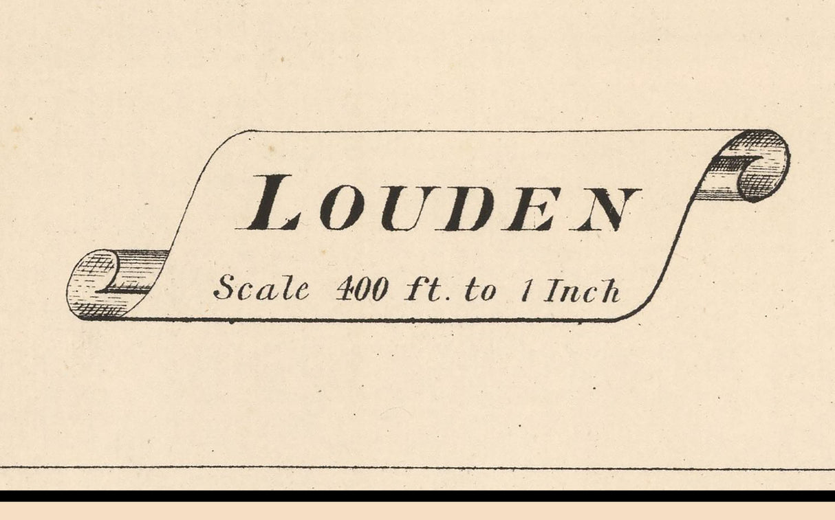 1885 Map of Louden Cedar County Iowa