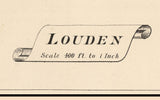1885 Map of Louden Cedar County Iowa