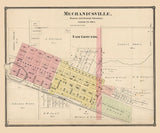 1885 Map of Mechanicsville Cedar County Iowa