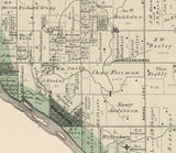 1885 Map of Rochester Township Cedar County Iowa