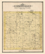 1885 Map of Springfield Township Cedar County Iowa