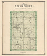 1885 Map of Sugar Creek Township Cedar County Iowa