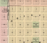 1885 Map of Tipton Cedar County Iowa