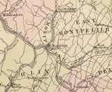 1876 Map of Washington County Vermont