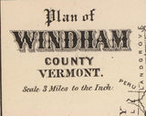 1876 Map of Windham County Vermont