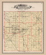 1899 Map of Farmington Township Trumbull County Ohio