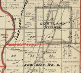1899 Map of Bazetta Township Trumbull County Ohio