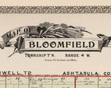 1899 Map of Bloomfield Township Trumbull County Ohio
