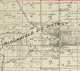 1899 Map of Bloomfield Township Trumbull County Ohio