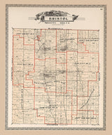 1899 Map of Bristol Township Trumbull County Ohio