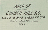 1899 Map of Church Hill Trumbull County Ohio