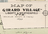 1899 Map of Girard Village Trumbull County Ohio