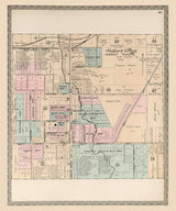 1899 Map of Hubbard Village Trumbull County Ohio