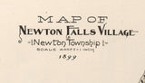 1899 Map of Newton Falls Village Trumbull County Ohio