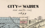 1899 Map of Warren Trumbull County Ohio