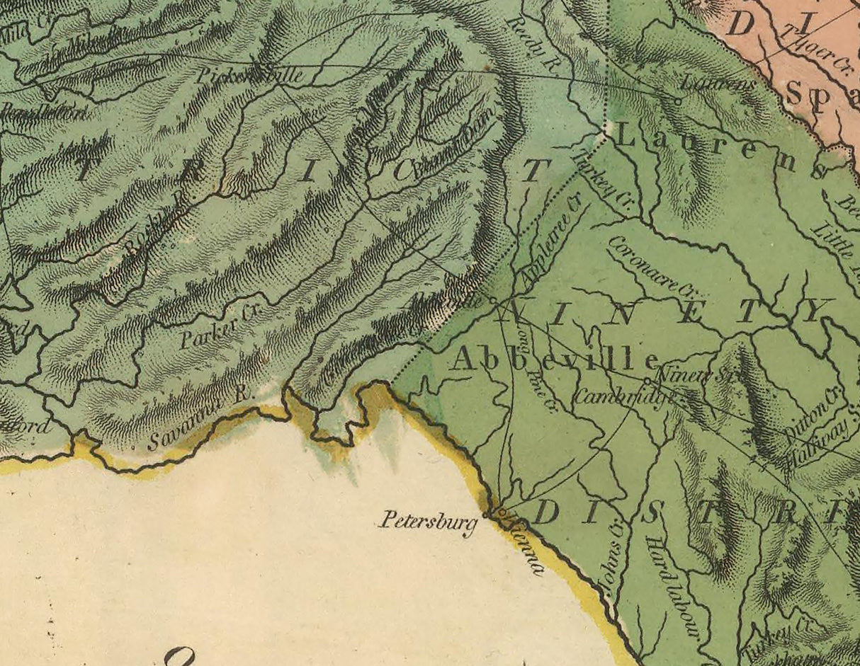 1816 Map of South Carolina