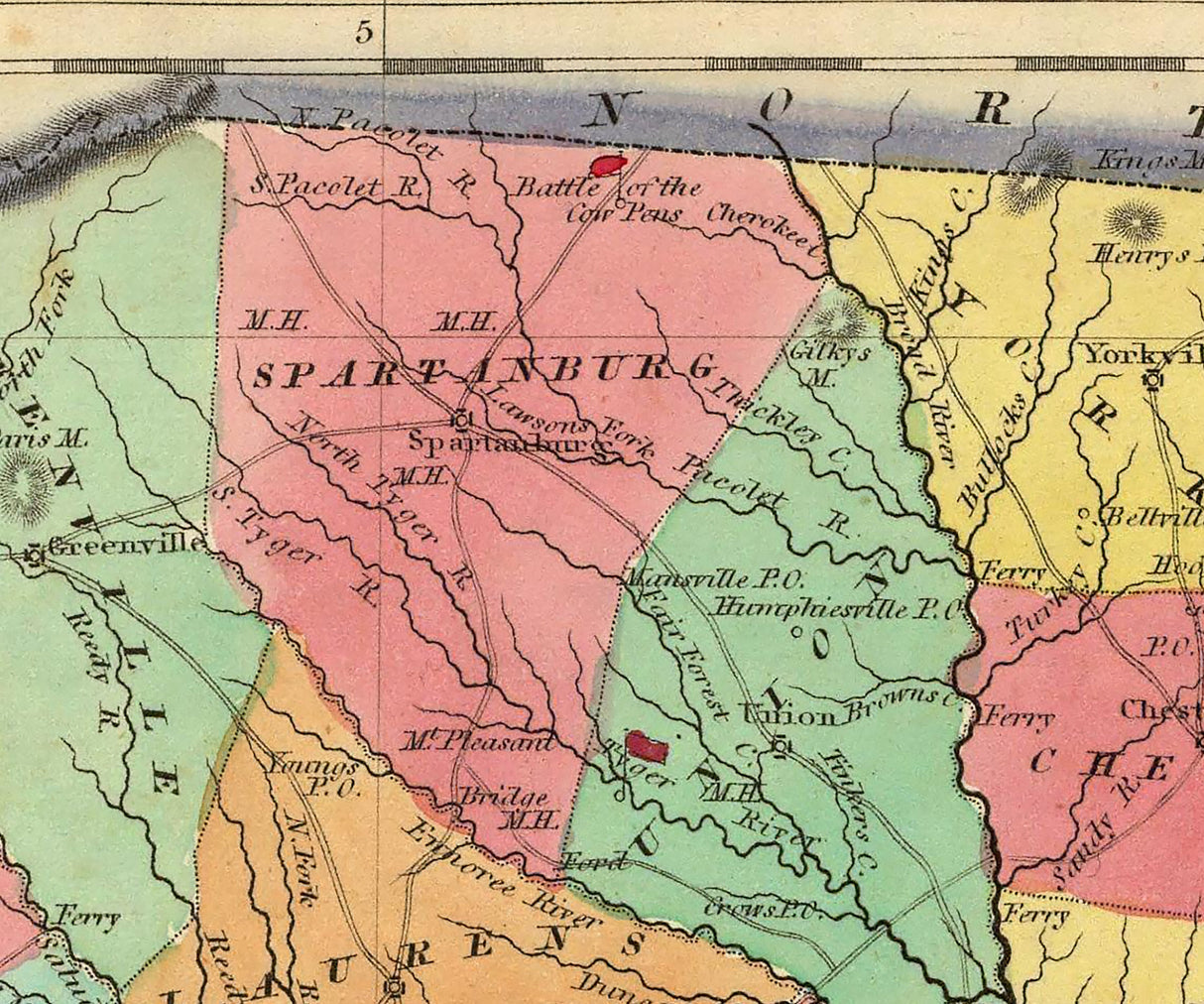 1822 Map of South Carolina