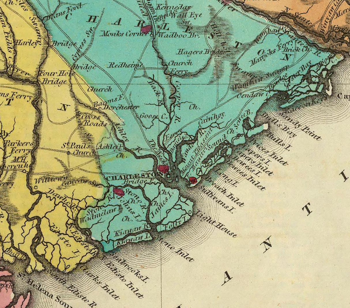 1822 Map of South Carolina