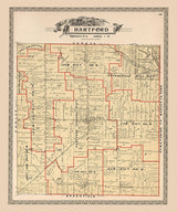 1899 Map of Hartford Township Trumbull County Ohio