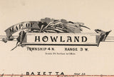 1899 Map of Howland Township Trumbull County Ohio