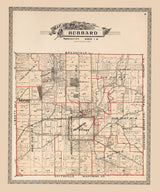 1899 Map of Hubbard Township Trumbull County Ohio
