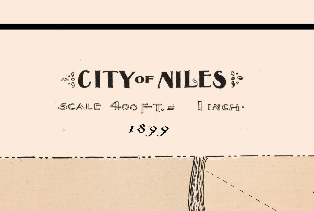 1899 Map of Niles Trumbull County Ohio