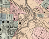 1899 Map of Niles Trumbull County Ohio