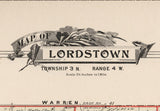 1899 Map of Lordstown Township Trumbull County Ohio