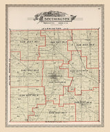 1899 Map of Southington Township Trumbull County Ohio