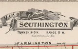 1899 Map of Southington Township Trumbull County Ohio