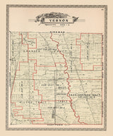 1899 Map of Vernon Township Trumbull County Ohio