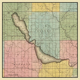 1829 Map of Chautauque Lake New York