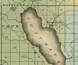 1829 Map of Chautauque Lake New York